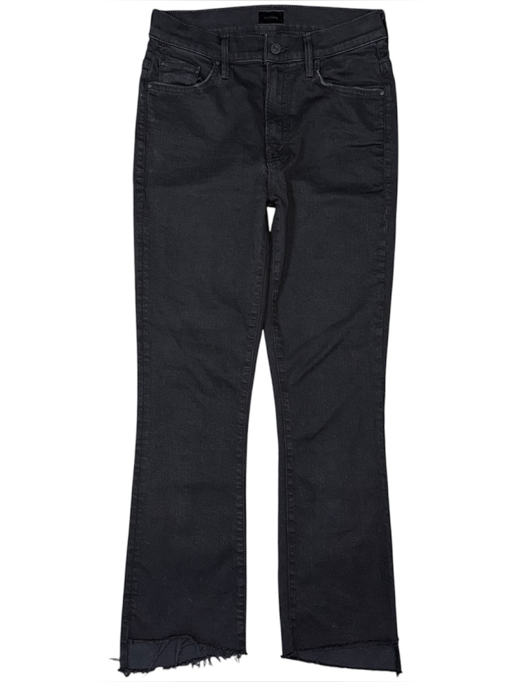 MOTHER NWOT The Insider Crop Step Fray Black Jeans Not Guilty Wash Women’s 28